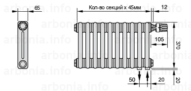 Схема (чертеж) радиатор